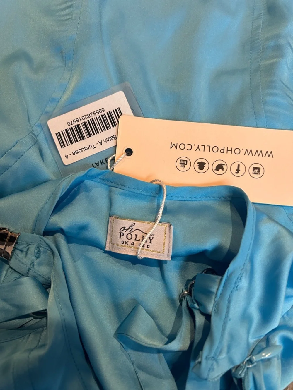 OH POLLY blue mini dress nwt